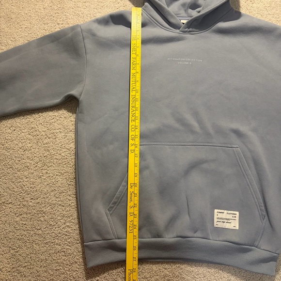 Comfrt Affirmations Collection Blue Hoodie Size Medium - Picture 8 of 8